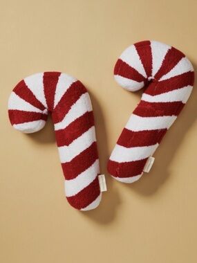 Marshalls Red and White Candy Cane Plush Pillow Pair